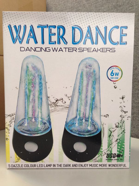 Aolyty Colorful LED Water Speaker with Dancing Fountain Light Show Sound  for PC, MP3 Player, Laptops, Smartphone Black